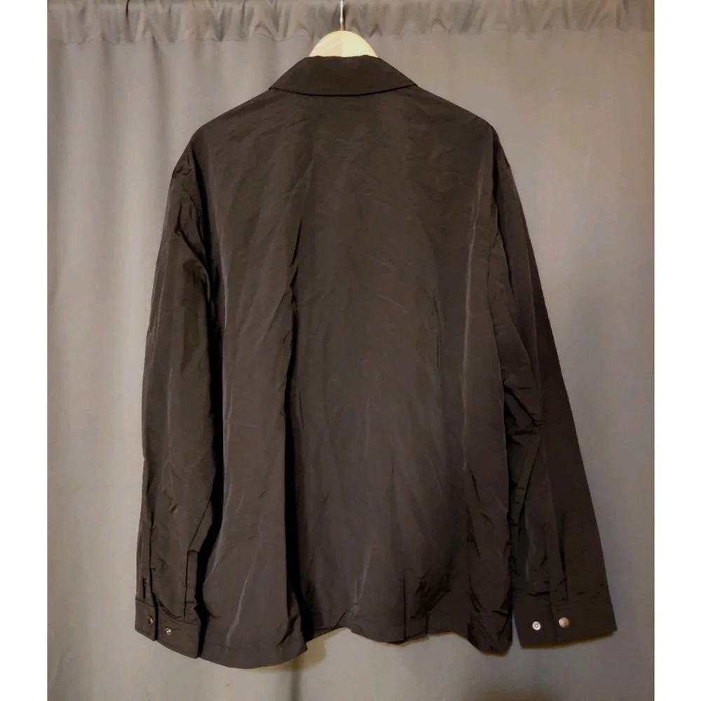 Banana Republic Jacket Full Zip Lightweight Snap Button Black Coat Size XXL NWT